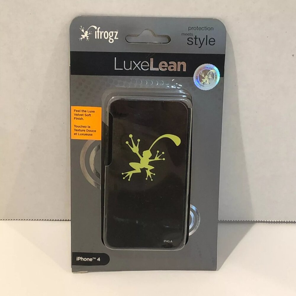 Luxelean ifrogz iPhone 4 Case, Black, Snap Button, New in Box